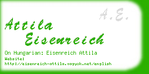 attila eisenreich business card